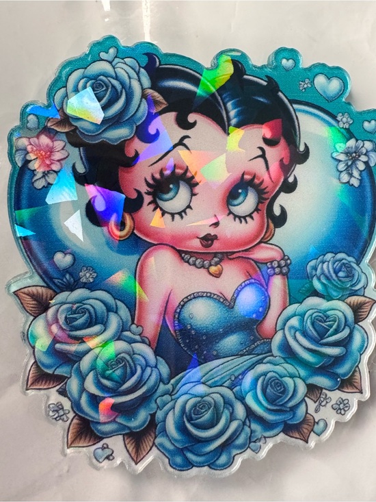Hand Crafted Accessories - Betty Boop magnet Holographic